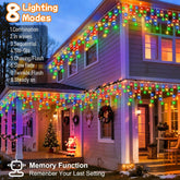 cshare Icicle Lights Outdoor 20M 480 LEDs Multicoloured Waterproof